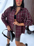 Checked shirt "HALF-MOON 17157" - BORDEAUX